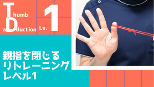 【TD1】親指を閉じるリトレーニングレベル1