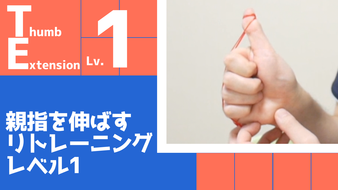 【TE1】親指の伸展リトレーニングレベル1